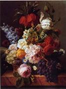 unknow artist, Floral, beautiful classical still life of flowers 012